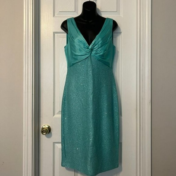 St John by Marie Gray Ultramarine Santana Knit Evening/Occasion Dress Sz 4 - Picture 1 of 8